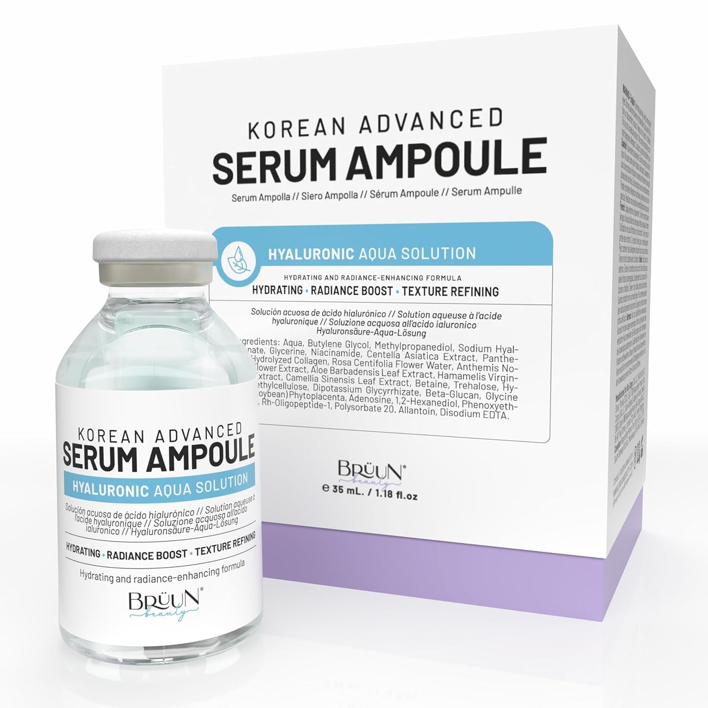 HY - Control Hyaluronic Aqua Solution Ampoule - a Korean Serum Booster for Face to Use as a Skin Care Serum 1.18 Fl.Oz